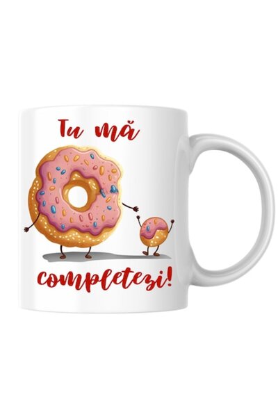 T&M Personalizare Cană personalizată „Mă completezi” v10, Dragobete/Ziua Îndr...