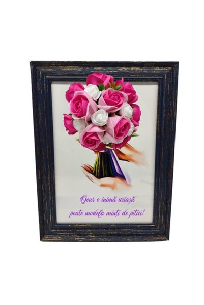 T&M Personalizare Tablou înrămat A4 (30x21 cm) - „Doar o inimă imensă poate m...