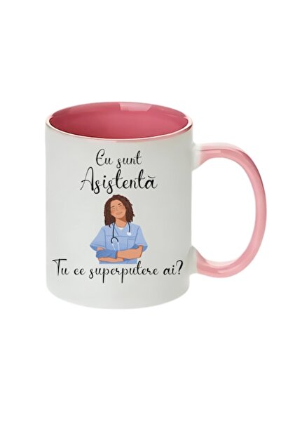 T&M Personalizare Cană personalizată - „Sunt asistentă medicală!” interior ro...