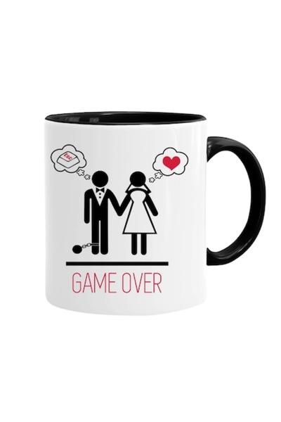 T&M Personalizare Cană personalizată - Game over, petrecere burlacilor, mire,...