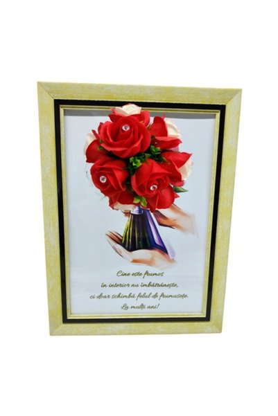 T&M Personalizare Tablou înrămat A4 (30x21 cm) - „Cine este frumos pe dinăunt...