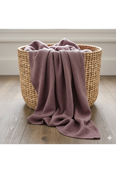 SARE NEHİR 3 Ply Meter Roll Dusty Rose Color Cotton Muslin Fabric