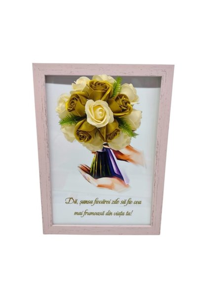 T&M Personalizare Tablou înrămat A4 (30x21 cm) - „Dă fiecărei zile șansa de a...