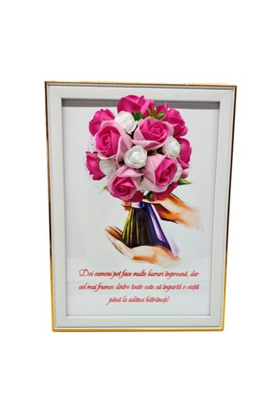 T&M Personalizare Tablou înrămat A4 (30x21 cm) – „Doi oameni pot face multe l...