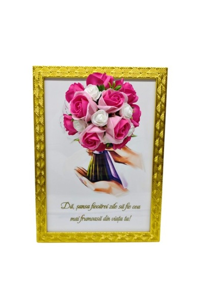 T&M Personalizare Tablou înrămat A4 (30x21 cm) - „Dă fiecărei zile o șansă” -...