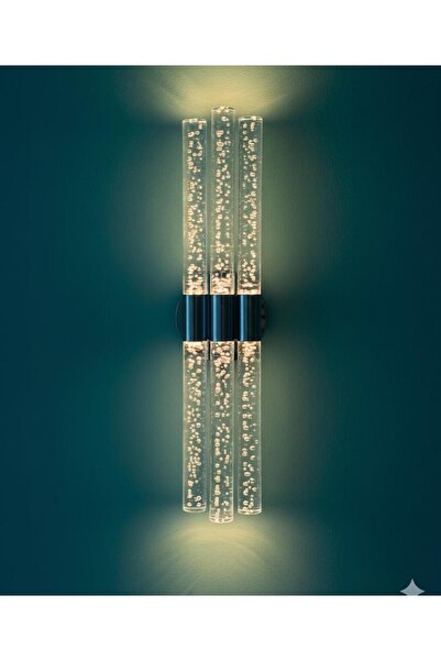 BACKHOME BHBACKHOME BUBBLETRİO ŞIK VE ZARİF MODERN LED DUVAR APLİK 51 CM ANTRASİT ELEKTRİKLİ KUMANDALI