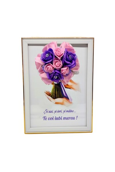 T&M Personalizare Tablou înrămat A4 (30x21 cm) – „Azi, ieri și mâine... Te vo...