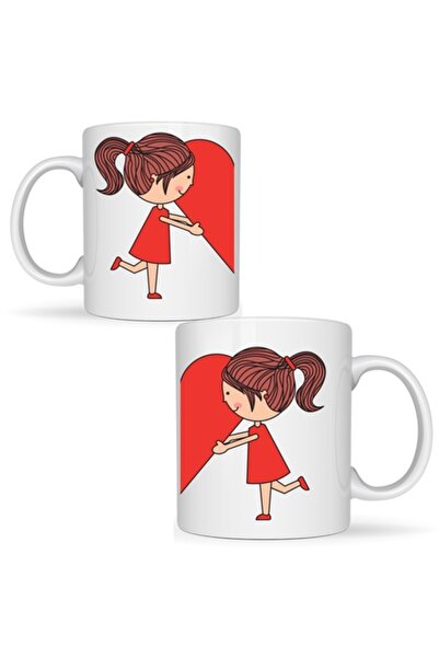 T&M Personalizare Cană personalizată „Heart1”, Ziua Îndrăgostiților, albă, 33...