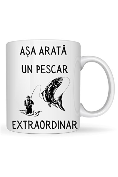 T&M Personalizare Cană personalizată „Așa arată un pescar extraordinar” albă,...
