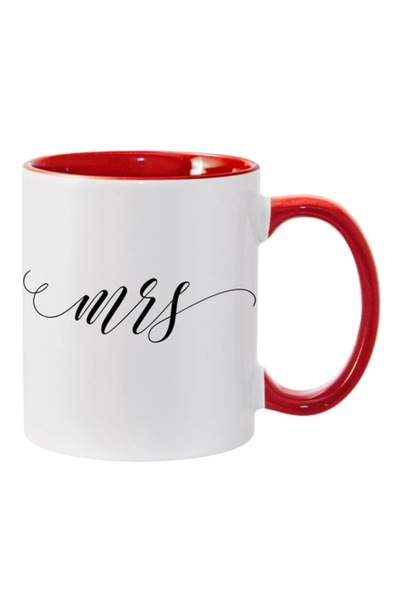 T&M Personalizare Personalized mug "Mrs" — Dragobete / Valentine's Day, red, 330 ml
