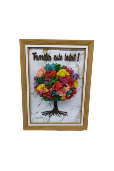 T&M Personalizare Tablou înrămat A4 (30x21 cm) - Familia este totul! - v1, de...