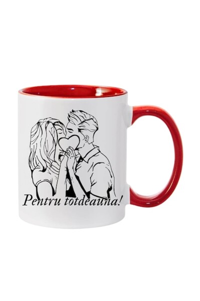 T&M Personalizare Cană personalizată „Forever” v2, Ziua Îndrăgostiților/Drago...