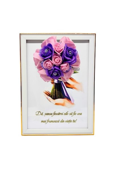 T&M Personalizare Tablou înrămat A4 (30x21 cm) - „Oferă fiecărei zile șansa d...