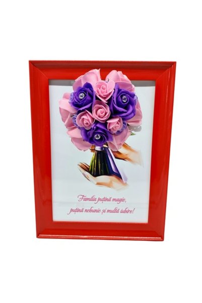 T&M Personalizare Tablou înrămat A4 (30x21 cm) - Familie: puțină magie, puțin...