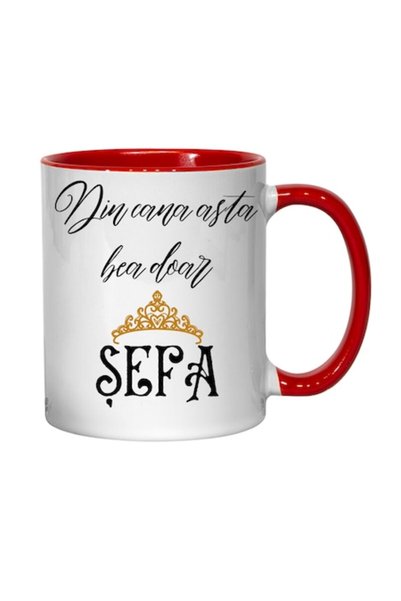 T&M Personalizare Cană personalizată - „Din această cană bea doar Șeful!” (ro...