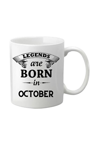T&M Personalizare Cană personalizată - Legendele se nasc în octombrie, albă, ...