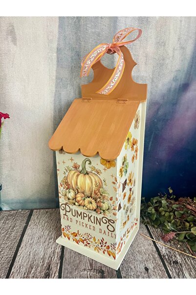 Bypinaryuksel Pumpkin Patterned Hanging Bag Holder
