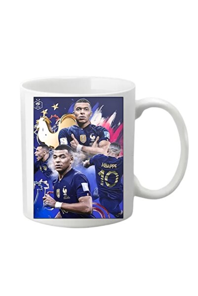 T&M Personalizare Cană personalizată - Mbappé, Fotbal, albă, 330 ml