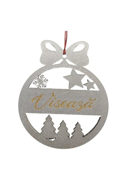 T&M Personalizare Glob decorativ personalizat din lemn - model rotund „Vis” (...