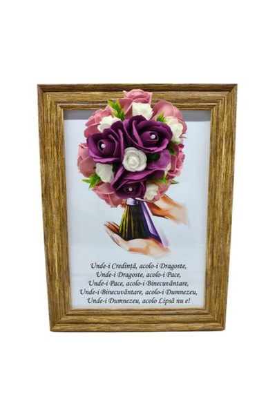 T&M Personalizare Tablou înrămat A4 (30x21 cm) - Binecuvântarea Căminului - v...