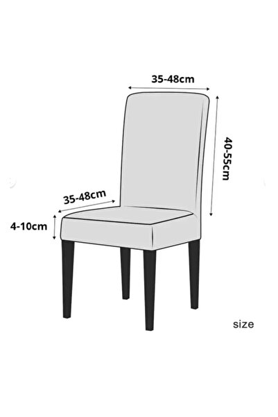 OSIO Pitikare Sandalye Kılıfı Esnek Pamuklu Kumaş 1 Adet Yıkanabilir Krem