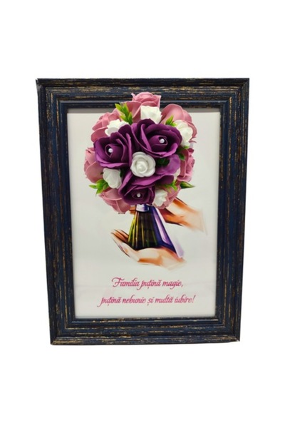 T&M Personalizare Tablou înrămat A4 (30x21 cm) - „Familie: puțină magie, puți...