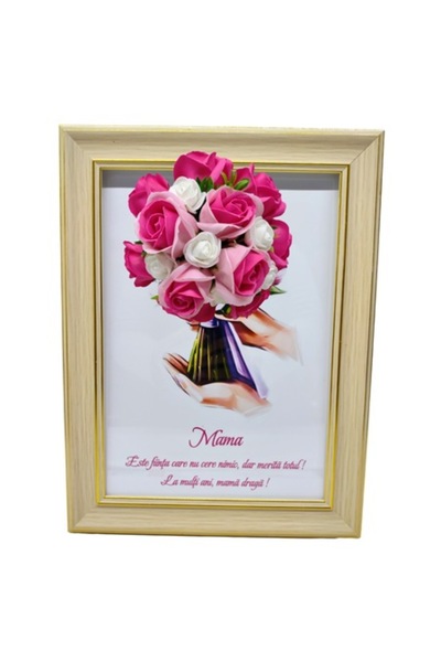 T&M Personalizare Tablou înrămat A4 (30 x 21 cm) - „Mamă: nu cere nimic, dar ...