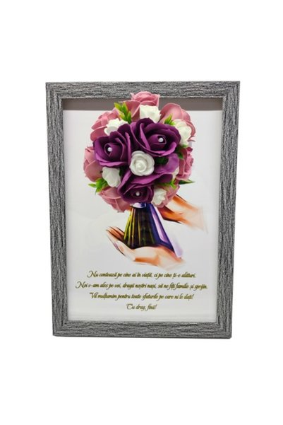 T&M Personalizare Tablou înrămat A4 (30x21 cm) – „Cine rămâne alături de tine...