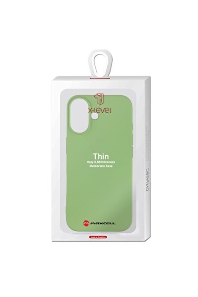 X-Level case for iPhone 17, Thin Series, SoftTouch, Green