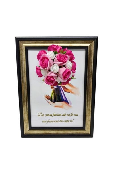T&M Personalizare Tablou înrămat A4 (30x21 cm) – Dă fiecărei zile șansa de a ...