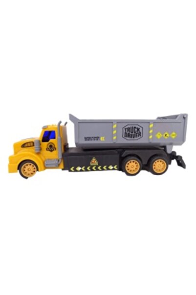 CREATIVE Remote Control Toy Truck with Sounds & Lights, 1:48 Scale, 20 cm, Orange-Grey (3+ yrs)