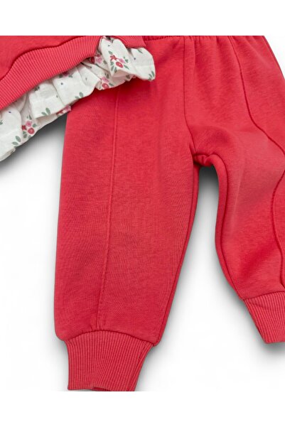 VEGAMOD Baby Girl Thick Winter 3-Layer Fleece Set with Fleece-Lined Cat Prints 6-9-12-18-24 Months