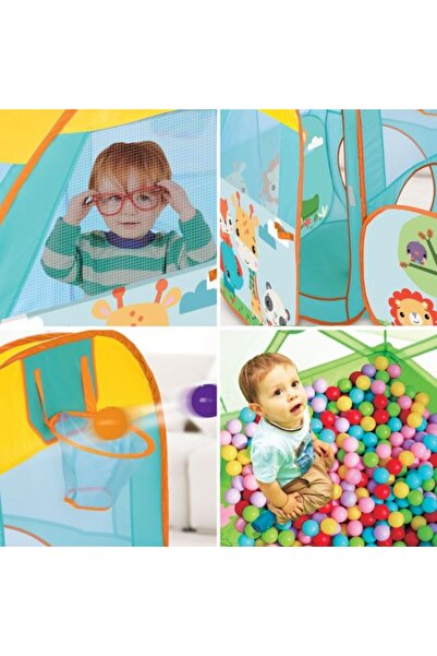 FISHER PRICE Children's play area - with balls, basketball hoop, windows and goal, 25 balls