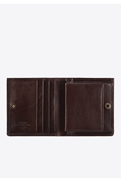 Wittchen Women's Leather Wallet with Coat of Arms, Snap-On, Brown, Leather