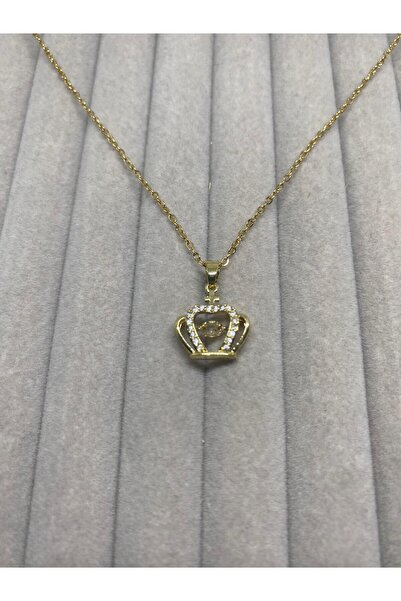 Kaan Accessoire Blue Heart Stone Gold Color Elegant Women's Necklace Sparklin...