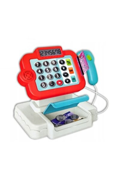 CREATIVE Supermarket Play Set with Cash Register and 21 Accessories, Lights, 33 x 20 x 14.5 cm, Blue/Red