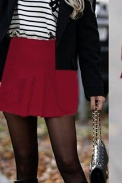 ESSFASIHON Mini fustă evazată