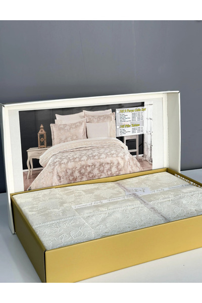 Marpiella Dream of Lady Nil Bridal Set 100% Cotton Pique Duvet Cover Set Dowry Set