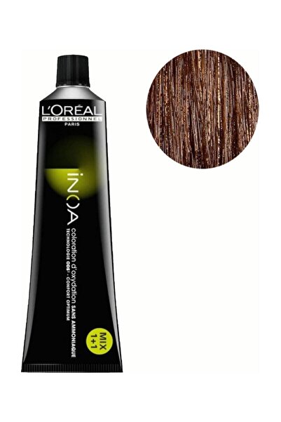 İNOA Saçınızın Doğal Yapısını Koruyan 5.35 Açık Kestane Dore Akaju Amonyaksız...