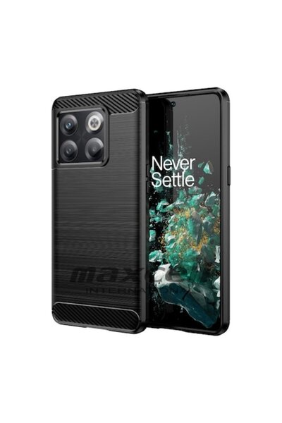 OPPO Carcasă cu pensulă pentru A60, TPU, aspect metalic, neagră