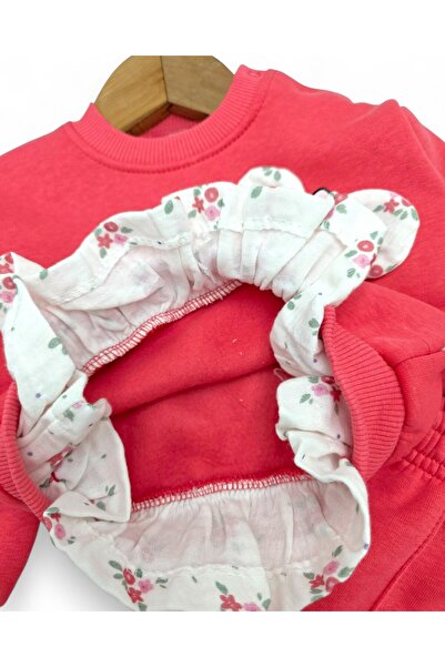 VEGAMOD Baby Girl Thick Winter 3-Layer Fleece Set with Fleece-Lined Cat Prints 6-9-12-18-24 Months