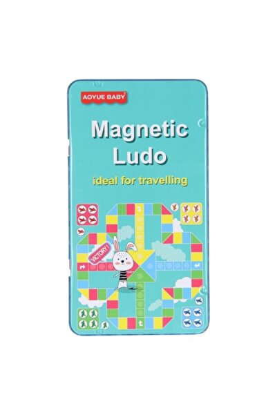 CREATIVE Ludo board game, metal box, for children 8+, 19 x 11 x 1.5 cm, blue