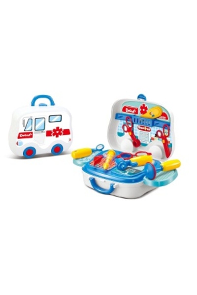 CREATIVE Toy Medical Kit Set, for Children 3+, 15 Accessories, 22 x 10 x 24 cm, White-Blue