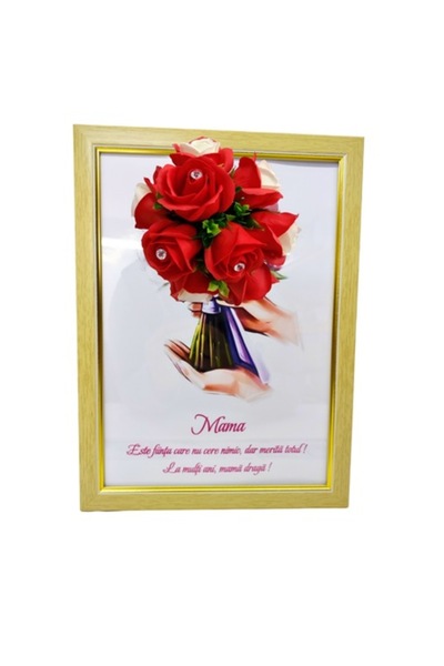 T&M Personalizare Înrămat A4 (30x21 cm) - „Mama: nu cere nimic, dar merită to...