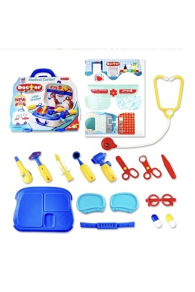 CREATIVE Toy Medical Kit Set, for Children 3+, 15 Accessories, 22 x 10 x 24 cm, White-Blue