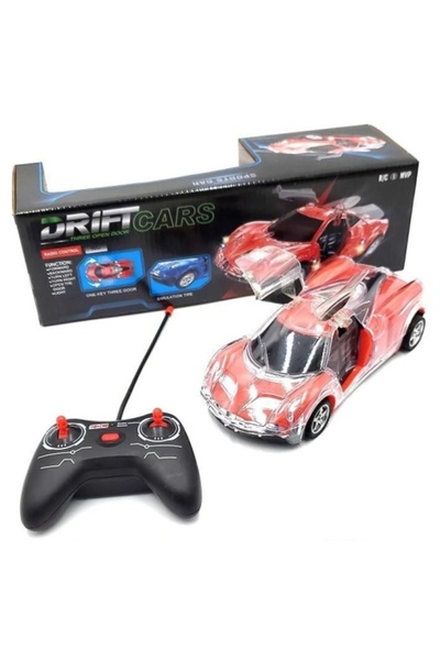 CREATIVE Mașinuță cu telecomandă, copii 3+ ani, cu uși și lumini automate, 21,5 x 10,5 x 6 cm, Roșu