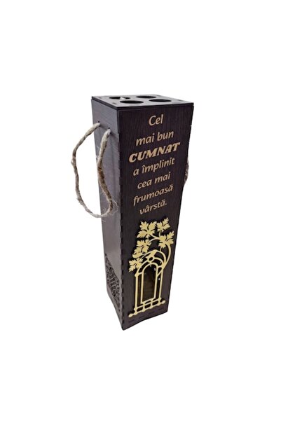 OEM Cutie de vin din lemn - „Cel mai bun cumnat a ajuns la cea mai frumoasă v...
