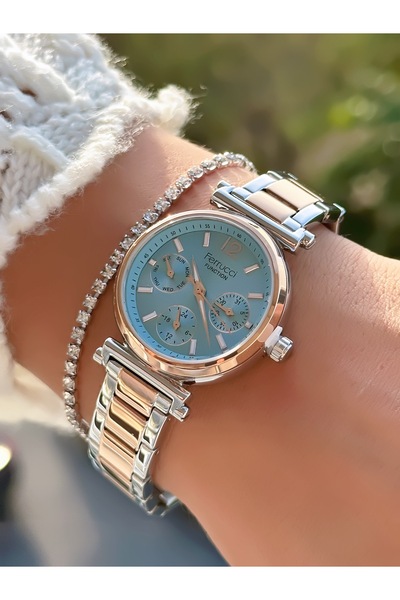 Ferrucci Women's Watch with Steel Cord Function, 3 Atm Waterproof, 2 Years Warranty + Bracelet as a Gift