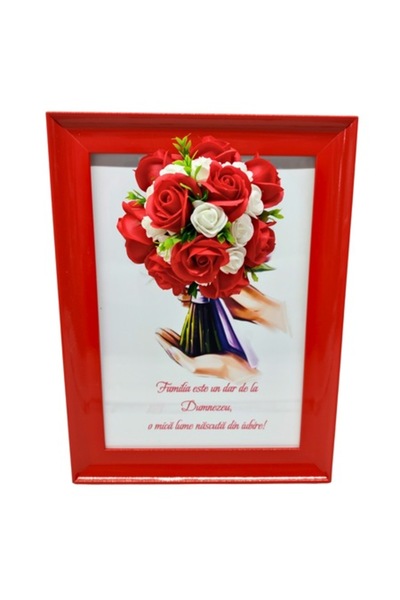 T&M Personalizare Tablou înrămat A4 (30x21 cm) - Familia este un dar de la Du...