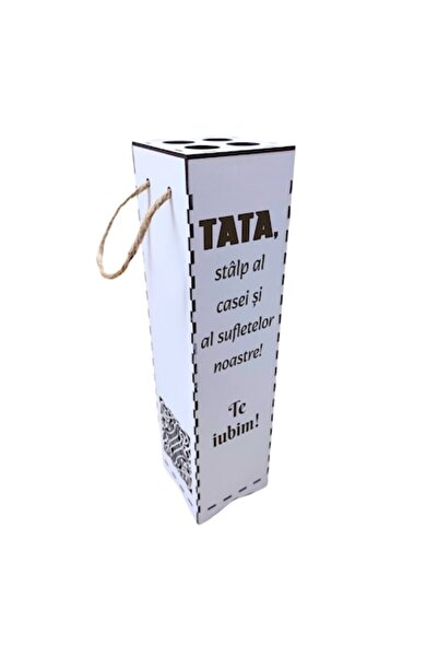 OEM Cutie de vin din lemn personalizată -Tată, pilonul casei noastre și al su...